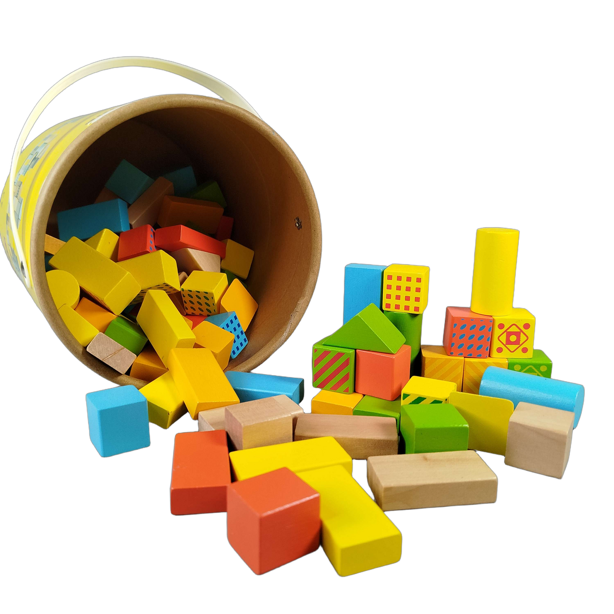 MyToys Aufbewahrungs-Eimer Holzbausteine & Bauklötze