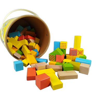 MyToys Aufbewahrungs-Eimer Holzbausteine & Bauklötze