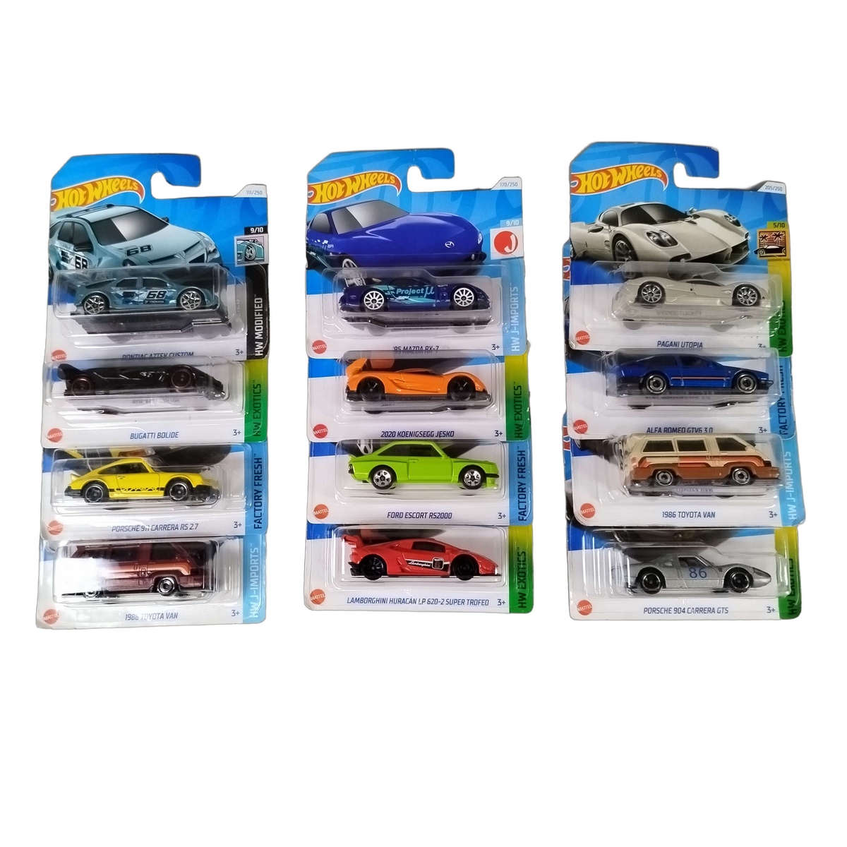 Hot Wheels Bundle Set von 11 Modellautos, Neu