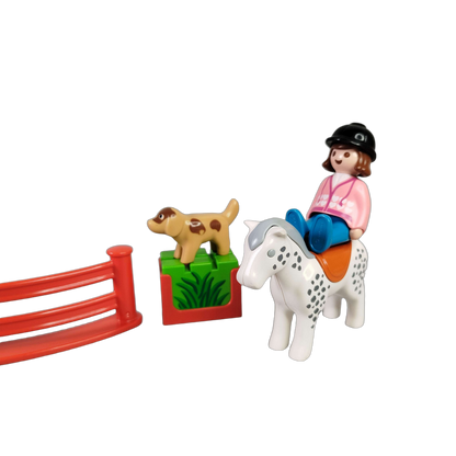 Playmobil Ponyhof Spielset Bauernhof mit Pferd, Reiterin & Tieren