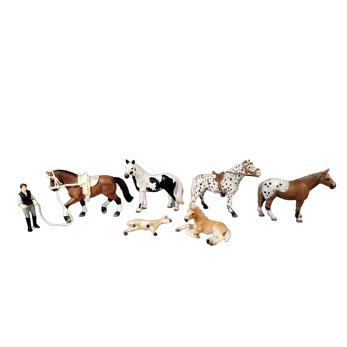 Schleich Tiere Bundle 8 Teile Pferde Fohlen Hund & Reiter Figuren