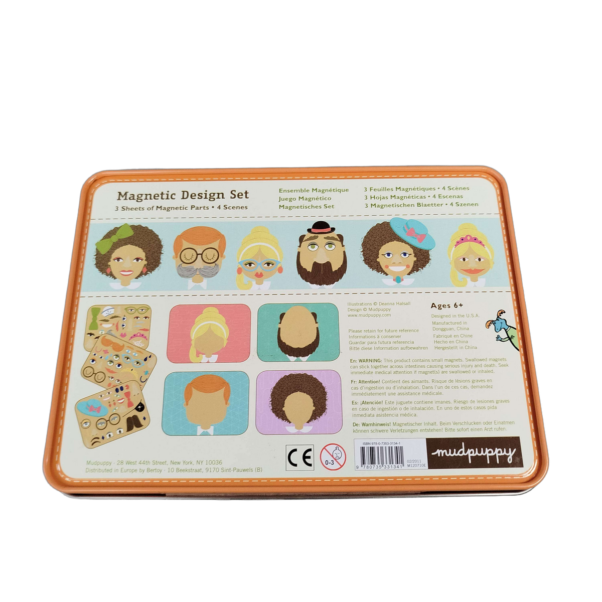Mudpuppy Funny Faces M25321 Magnetset, Neu