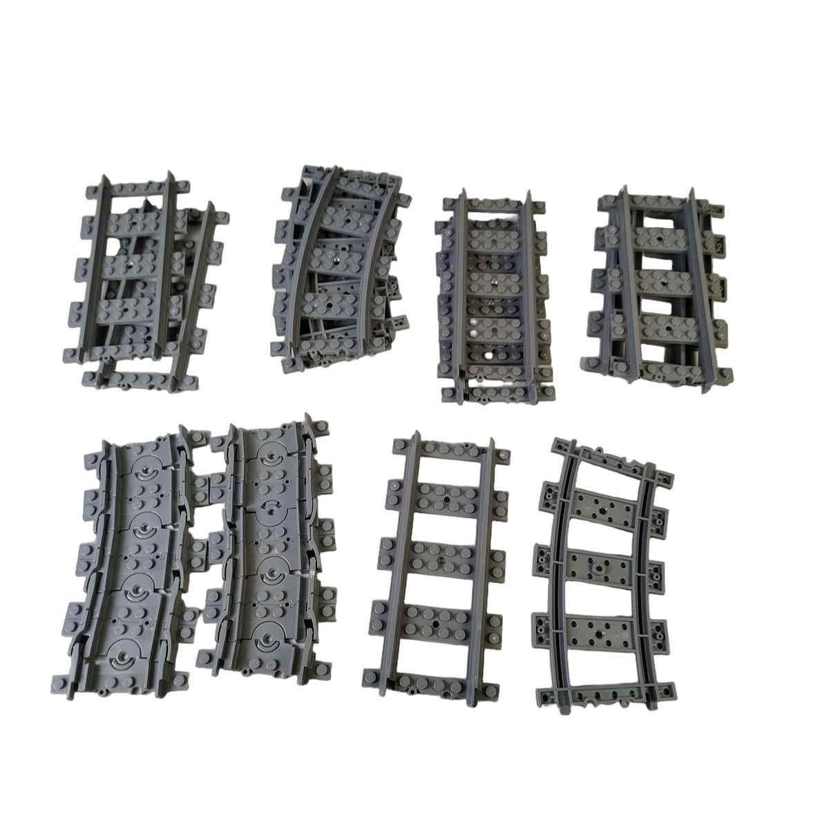 LEGO Eisenbahn Schienen mit Weiche & flexiblen Gleisen