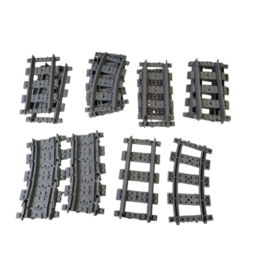 LEGO Eisenbahn Schienen mit Weiche & flexiblen Gleisen