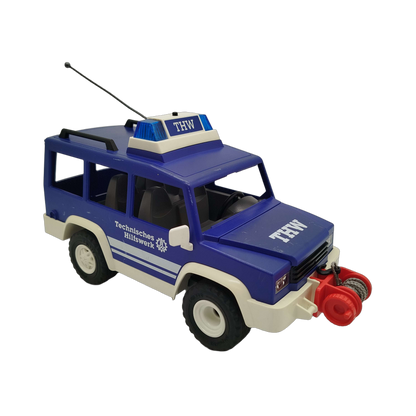 Playmobil Bundle THW 4087 Bootstransport mit Anhänger & 3 Figuren