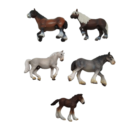 Schleich Tiere Bundle Pferde Fell Pony 13740 5 Teile Pferdefiguren