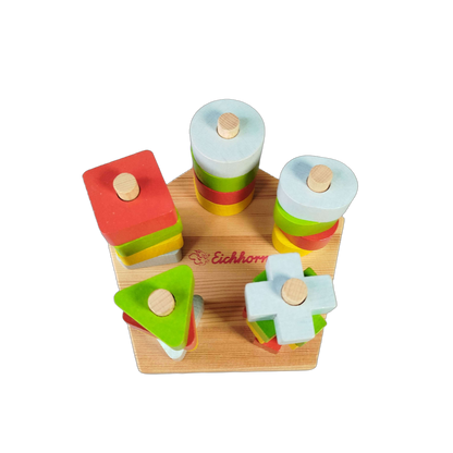 Eichhorn Formen-Steckbrett Montessori Steckspiel