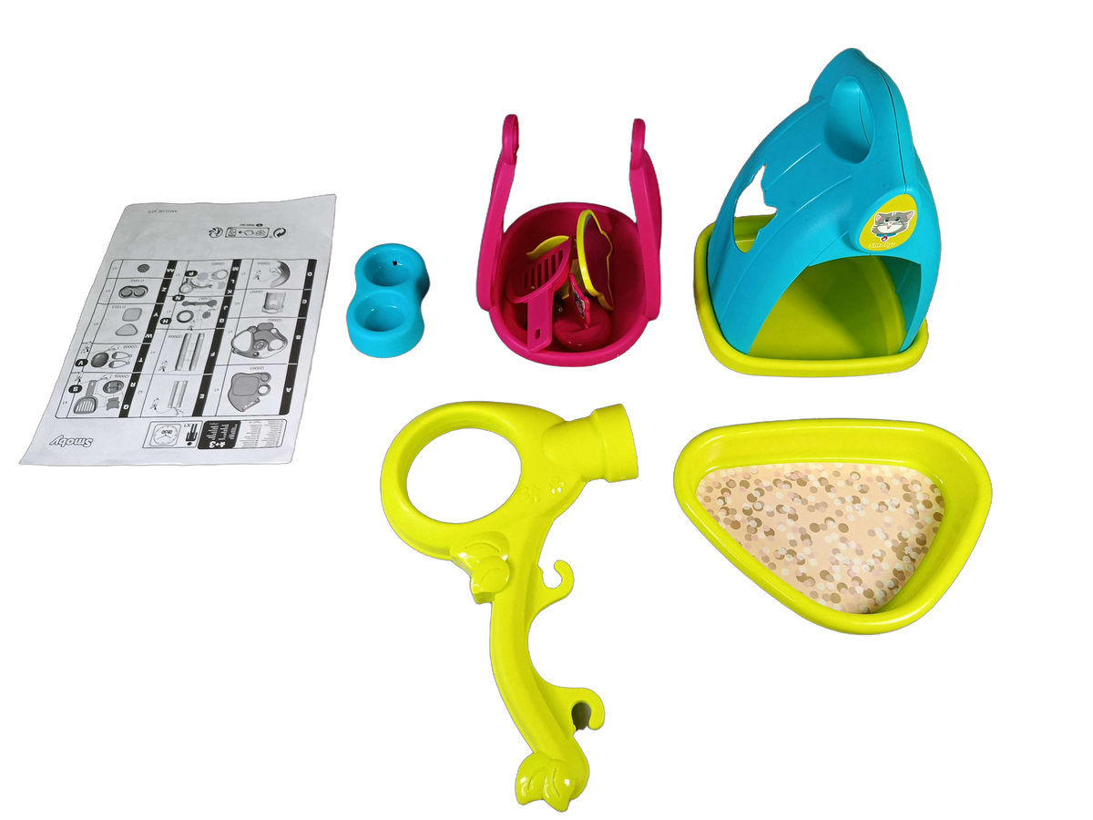 Smoby Katzenhaus 340404 Katzenpflege Spielset mit Zubehör