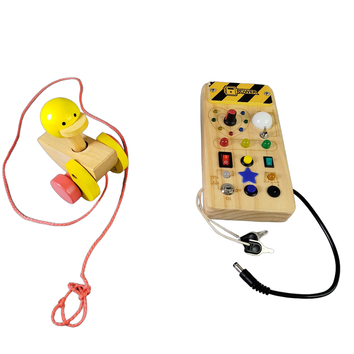 Done by Deer Bundle Motorik Set von 3 Formenbox & Nachzieh-Ente