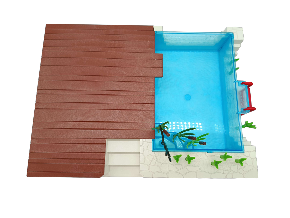 Playmobil Swimmingpool mit Terrasse 5575 Spielset mit Zubehör