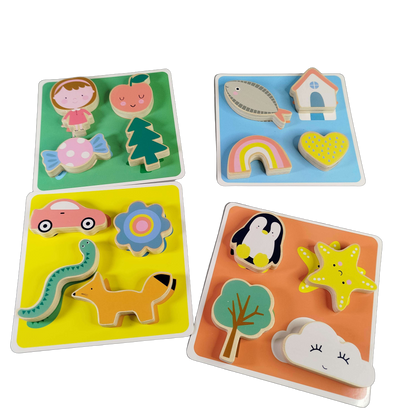 Vertbaudet Montessori Holzpuzzle & Tastspiel Lernspiel