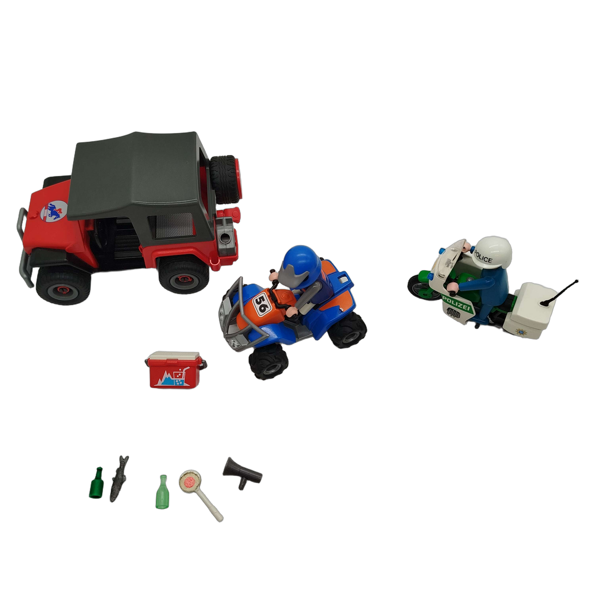 Playmobil Bundle Polizei 4189 3564 4229 Set von 3 Motorrad & Quad