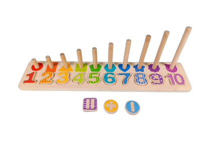 Felly Montessori Zahlen & Formen Lernbrett aus Holz