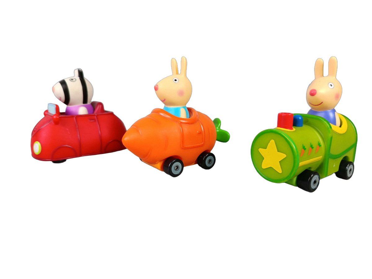 Peppa Pig & VTech Bundle großes Set Figuren, Buggies & Lerntelefon