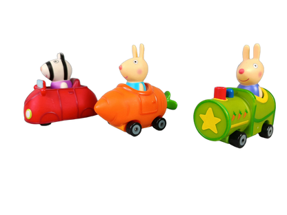 Peppa Pig & VTech Bundle großes Set Figuren, Buggies & Lerntelefon