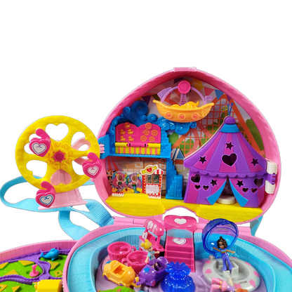 Mattel Polly Pocket Herz-Rucksack Spielset mit Zubehör