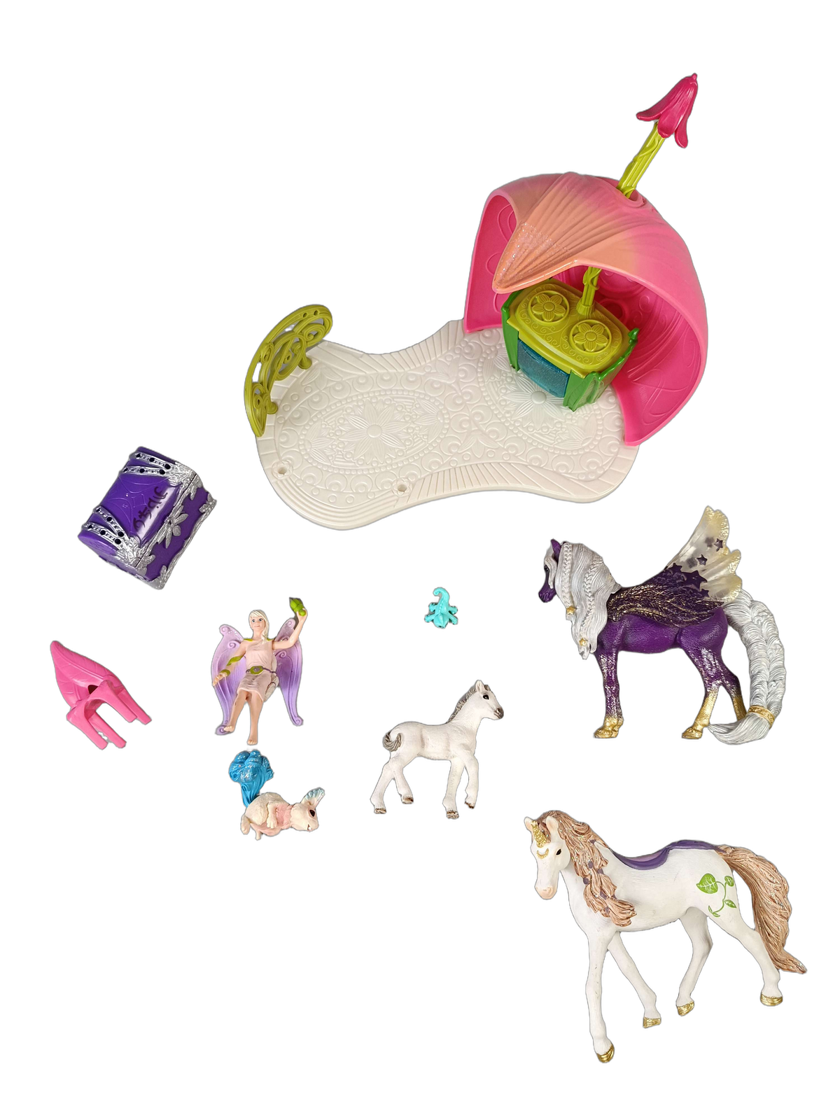 Schleich Glitzerndes Blütenhaus mit Einhörnern 42445 Spielset