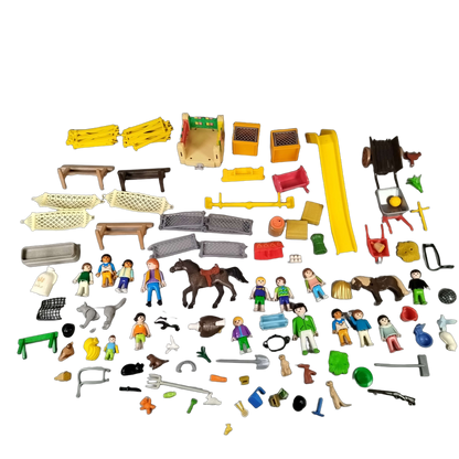 Playmobil Bundle Bauernhof Spielplatz Set Figuren & Tiere & Zubehör