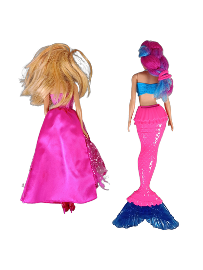 Mattel Bundle Prinzessin & Meerjungfrau Set von 2 Puppen