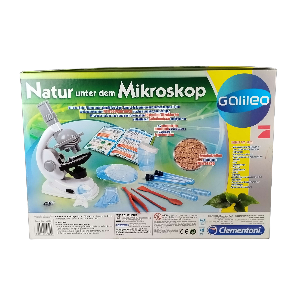Clementoni Natur unter dem Mikroskop 69485 Lernset