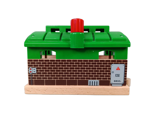 BRIO Lokschuppen mit Rolltor 33574 Holzeisenbahn Zubehör