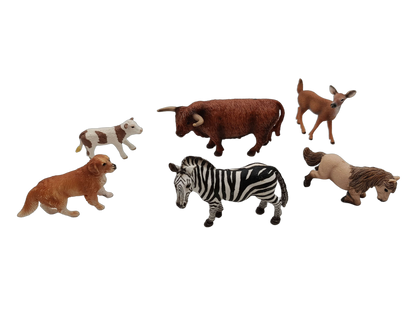Schleich Tiere Bundle Bauernhof & Wildtiere 6 Teile Tierfiguren