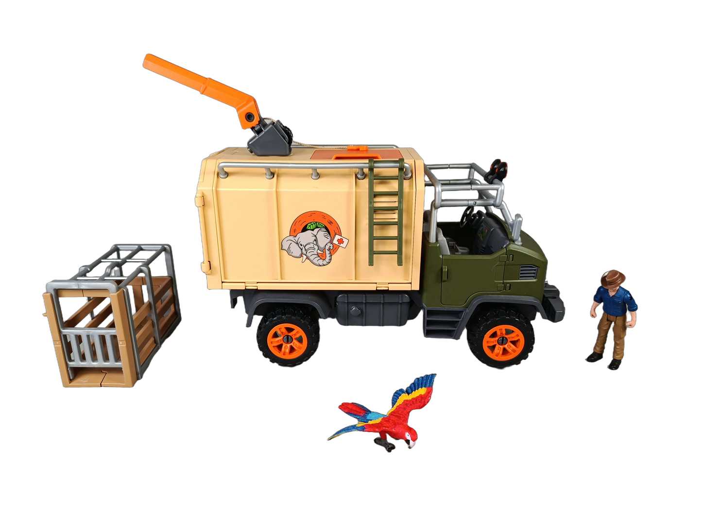 Schleich Tierrettungsfahrzeug mit Kran & Käfig Spielset