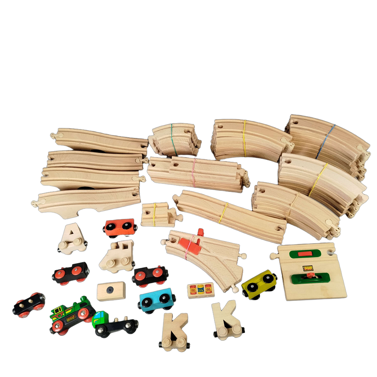 Bundle Holzeisenbahn 33344 33669 33351 großes Set Batterielok
