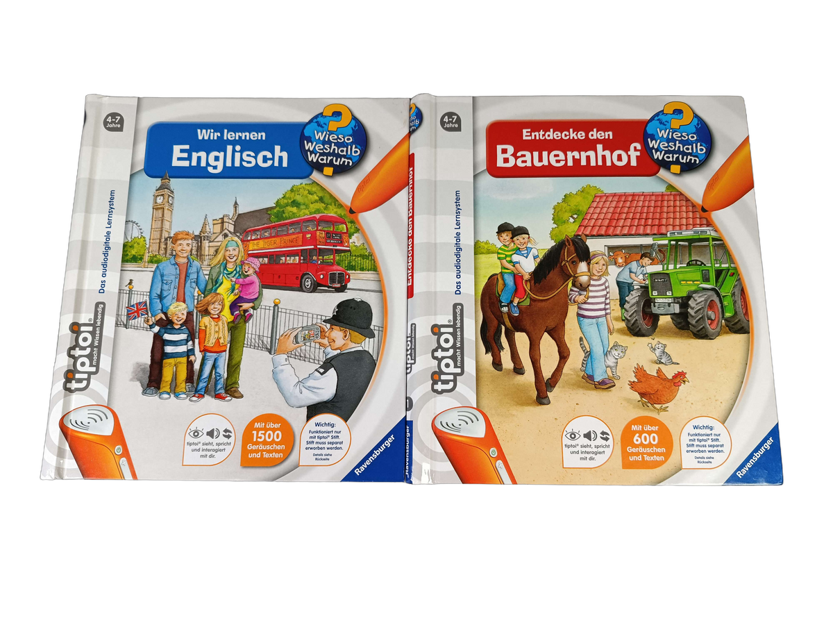 Ravensburger Bundle tiptoi Englisch & Bauernhof Set von 2 Lernbücher