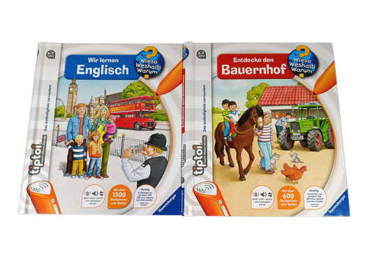 Ravensburger Bundle tiptoi Englisch & Bauernhof Set von 2 Lernbücher