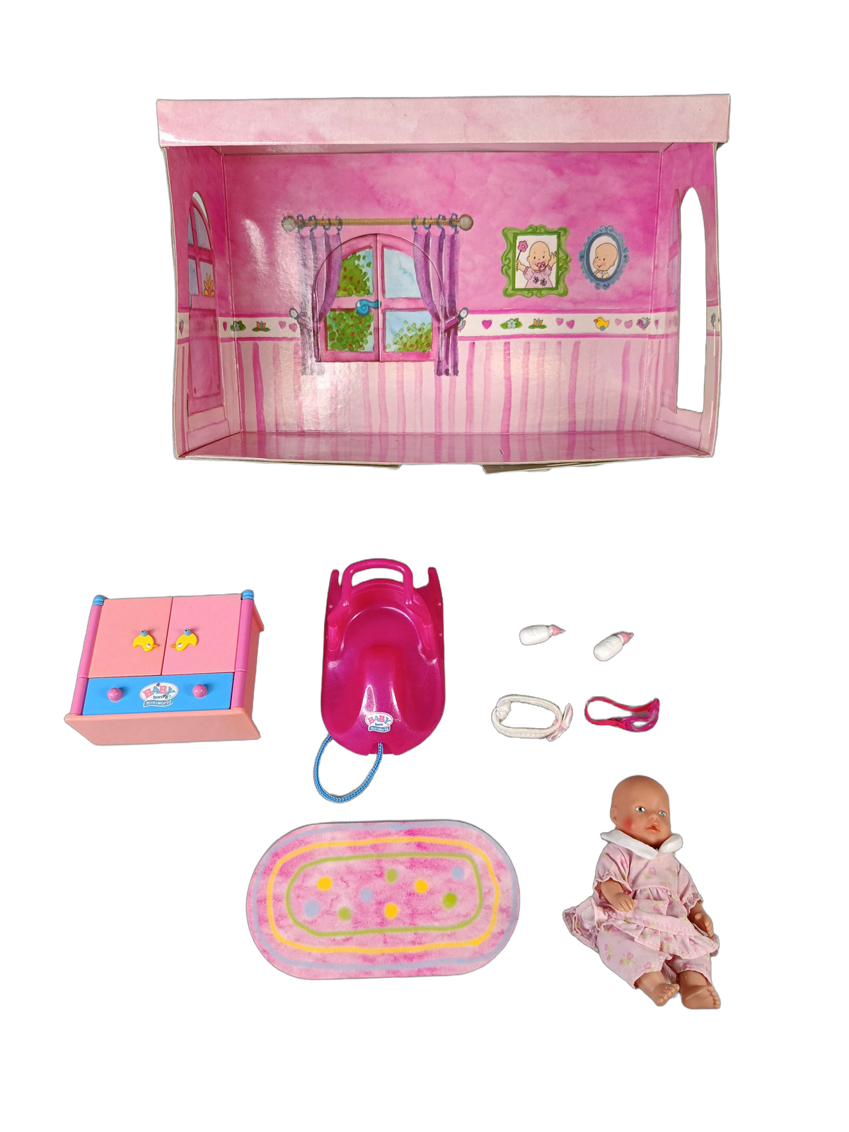 Zapf Creation Bundle BABY born Miniworld Set von 2 Puppen & Zubehör