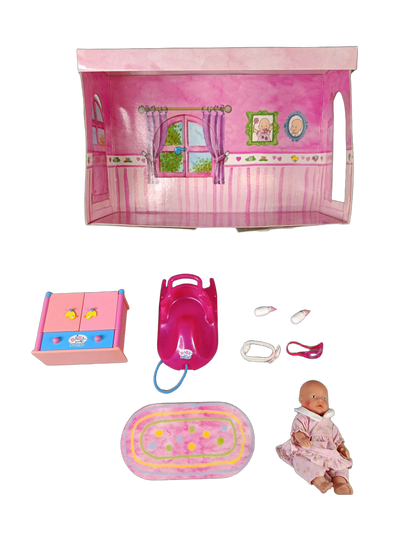 Zapf Creation Bundle BABY born Miniworld Set von 2 Puppen & Zubehör