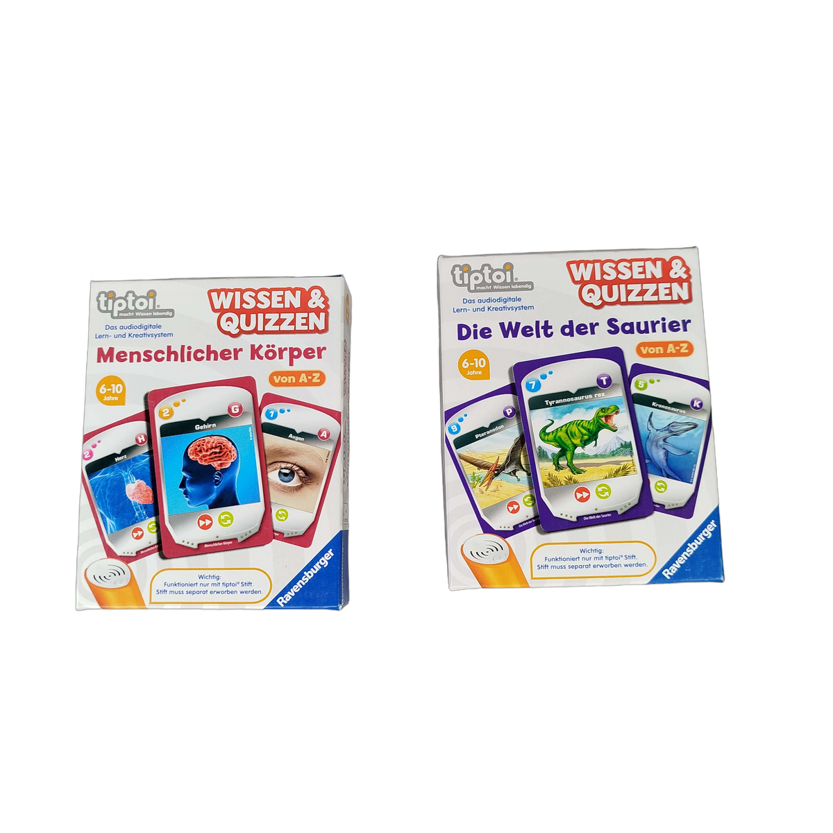 Ravensburger Bundle tiptoi Wissen & Quizzen Set von 2 Kartenspiele