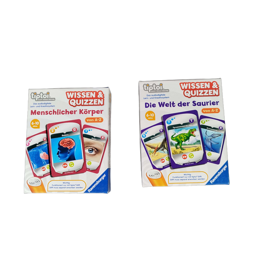 Ravensburger Bundle tiptoi Wissen & Quizzen Set von 2 Kartenspiele