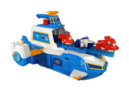 alpha group Super Wings World Aircraft Carrier Flugzeugträger Spielset