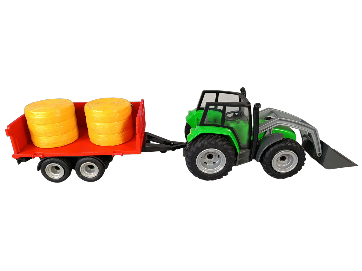 Playmobil 6130 Traktor & Anhänger mit Frontlader, Bauernhof-Fahrzeug