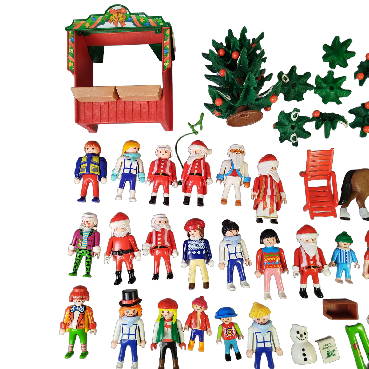 Playmobil Bundle Weihnachtsmarkt großes Set Figuren & Marktstand