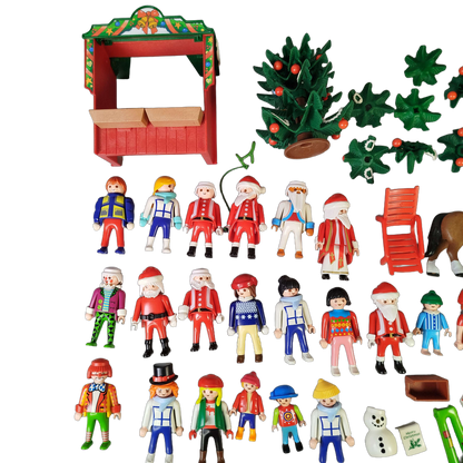 Playmobil Bundle Weihnachtsmarkt großes Set Figuren & Marktstand