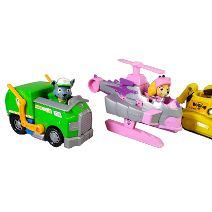 Spin Master Bundle Paw Patrol Set von 4 Fahrzeuge Helikopter