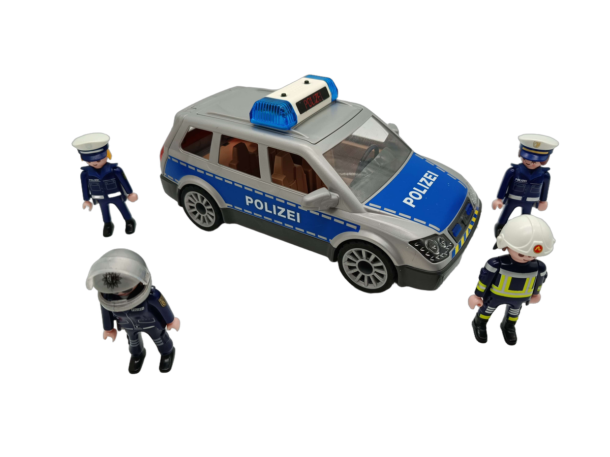 Playmobil Bundle Polizei 6873 Streifenwagen Polizeiauto & Motorrad