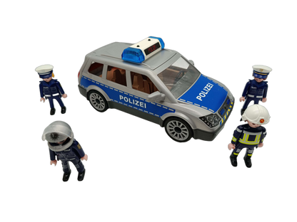 Playmobil Bundle Polizei 6873 Streifenwagen Polizeiauto & Motorrad