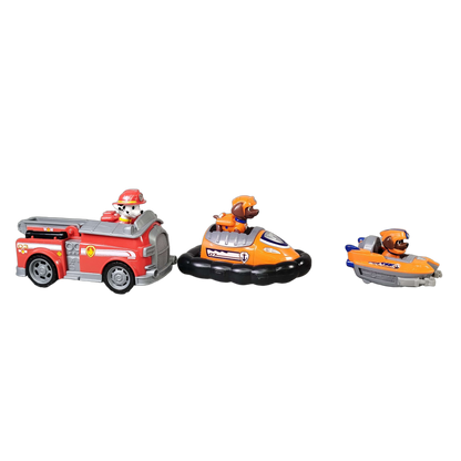 Spin Master Bundle Paw Patrol Set von 3 Feuerwehr, Hovercraft & Boot