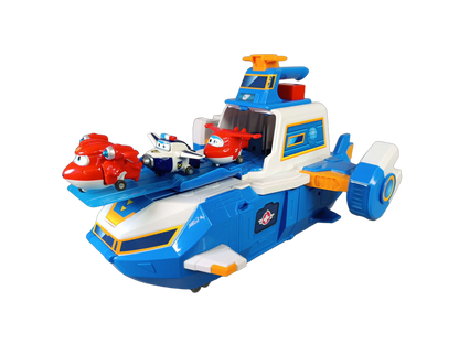 alpha group Super Wings World Aircraft Carrier Flugzeugträger Spielset