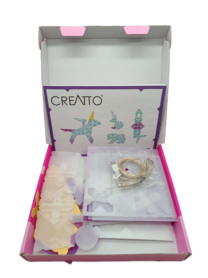 KOSMOS Creatto Einhorn 03539 3D-Baukasten mit LED-Lichterkette