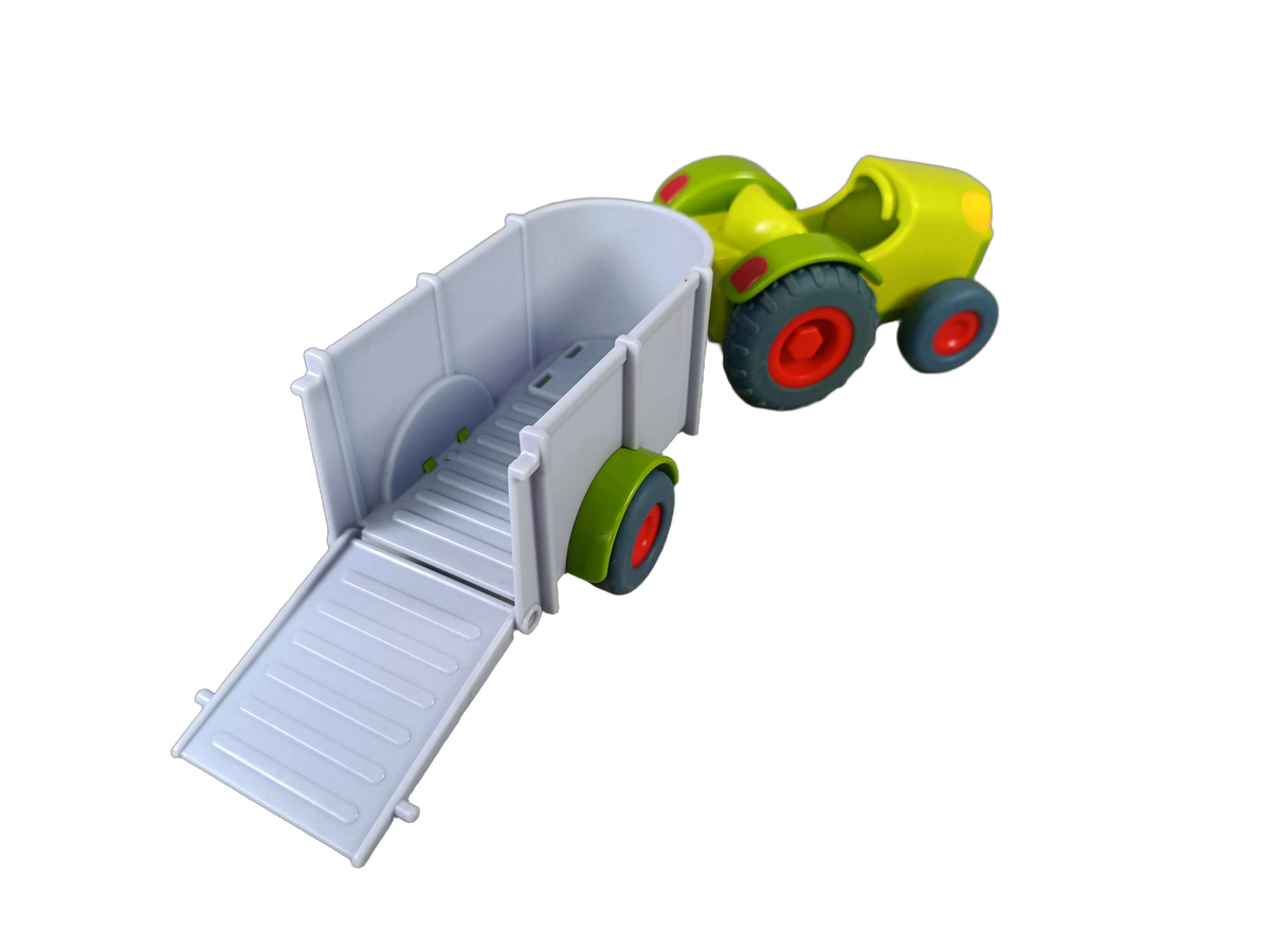 HABA 303131 Traktor mit Anhänger Holzspielzeug