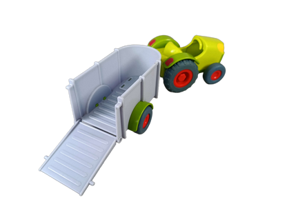 HABA 303131 Traktor mit Anhänger Holzspielzeug