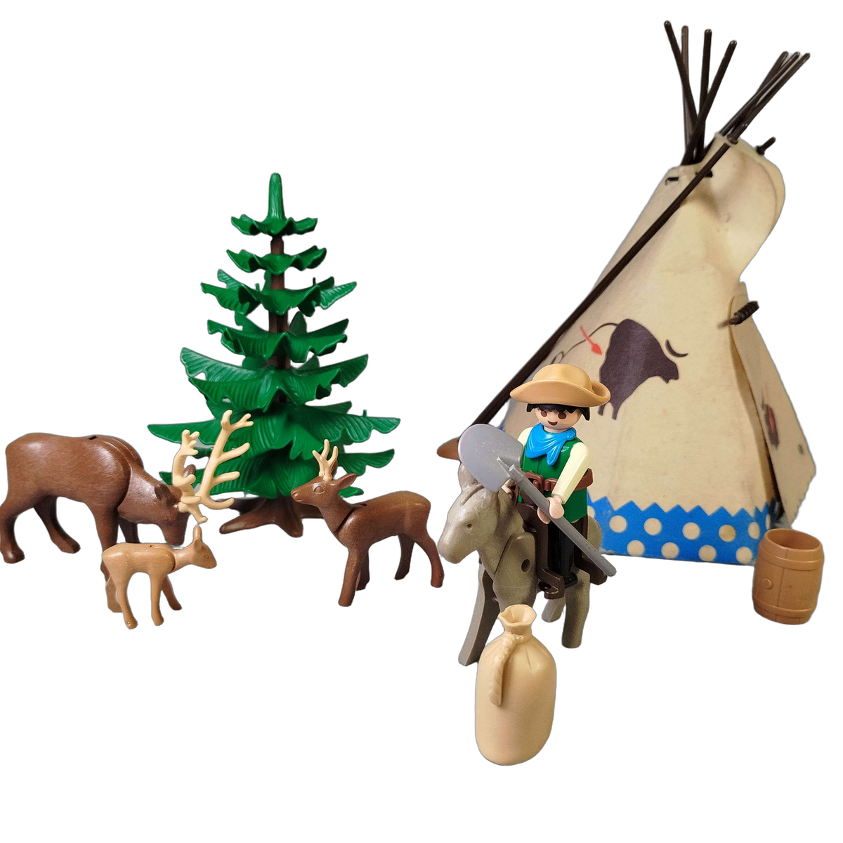 Playmobil Bundle Western & Waldtiere Tipi Set Pferd & Esel