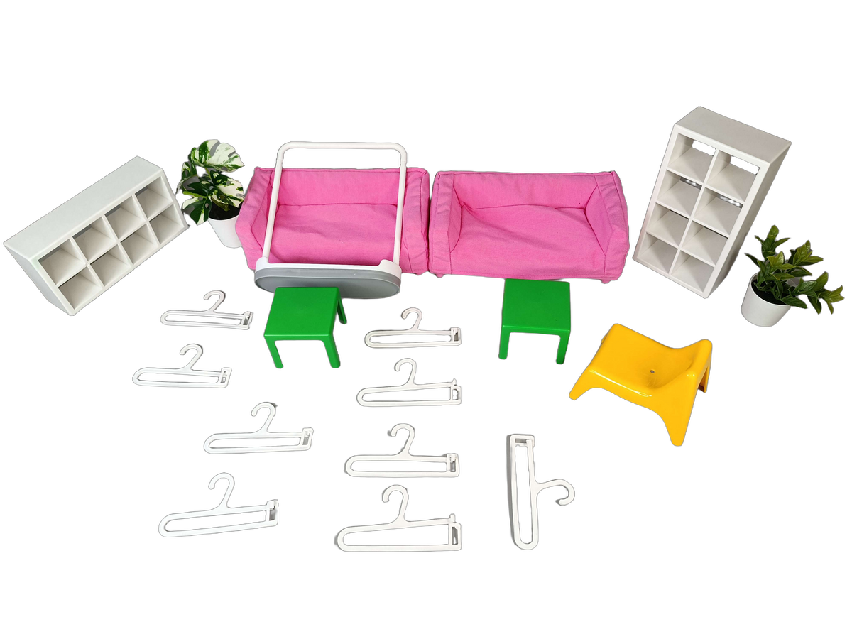 IKEA Bundle Puppenhausmöbel Set Kallax Regale Sofas