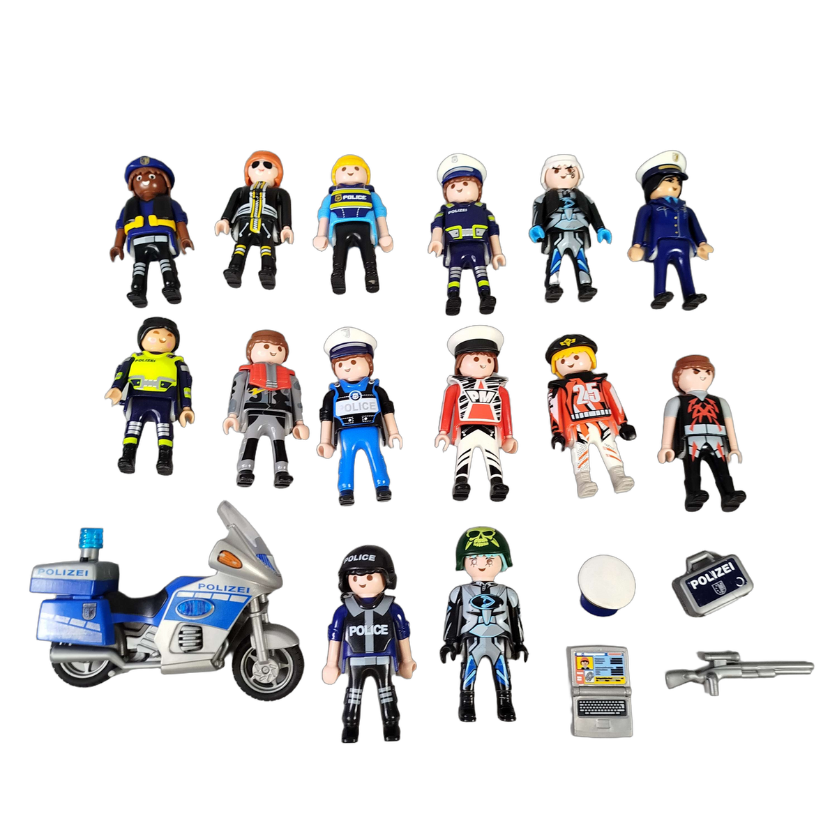 Playmobil Bundle Polizei 5187 9250 Set Figuren & Motorrad