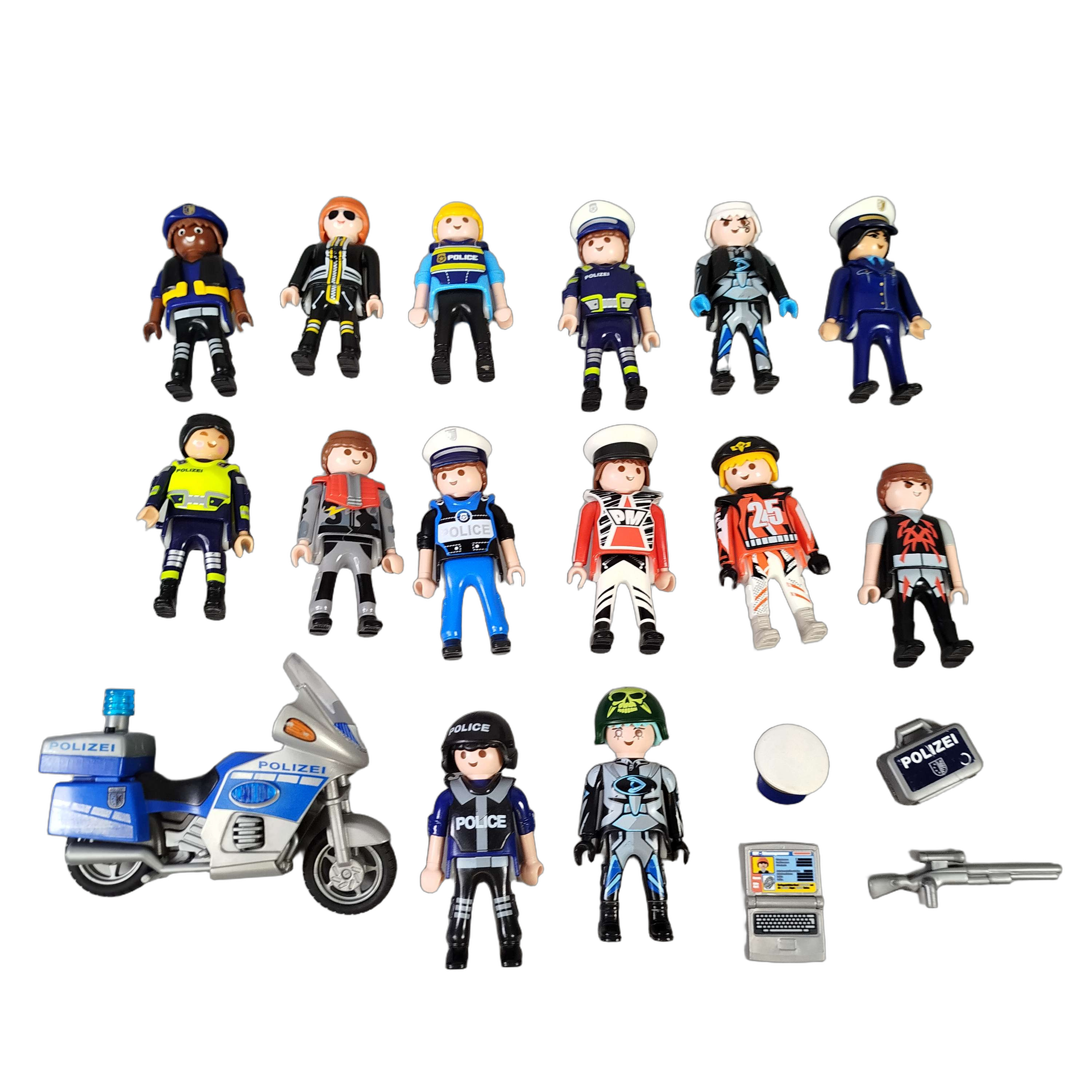 Playmobil Bundle Polizei 5187 9250 Set Figuren & Motorrad